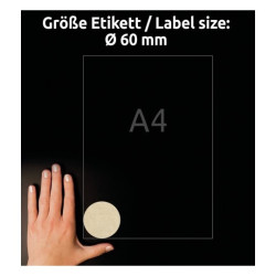 ekologiczne Etykiety 60mm Avery 25 arkuszy L7106-25