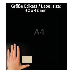 ekologiczne Etykiety 62x42 Avery Zweckform 25 arkuszy L7110-25