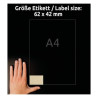 ekologiczne Etykiety 62x42 Avery Zweckform 25 arkuszy L7110-25