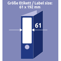 Etykiety do segregatorów 61x192 Avery Zweckform 30 arkuszy L4761-25