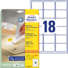 Etykiety usuwalne 63,5x46,6 Avery Zweckform 30 arkuszy L6025REV-25