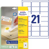 Etykiety usuwalne 63,5x38,1 Avery Zweckform 30 arkuszy L6023REV-25