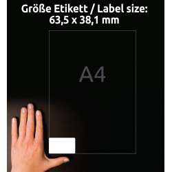 Etykiety usuwalne 63,5x38,1 Avery Zweckform 30 arkuszy L6023REV-25
