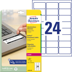 Etykiety zabezpieczające Avery Zweckform 63,5x33,9 20 arkuszy l6146-20