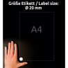 Etykiety inspekcyjne plomby 20mm Avery Zweckform 10 arkuszy L7805-10