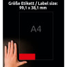 Etykiety neonowe 99,1x38,1 Avery Zweckform 25 arkuszy L7263R-25