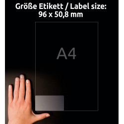 Przezroczyste etykiety Avery Zweckform 96x50,8 25 arkuszy l7783-25