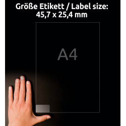 przezroczyste Etykiety 45,7x25,4 Avery Zweckform 25 ark. l7781-25