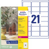 Przezroczyste etykiety Avery Zweckform 63,5x38,1 25 arkuszy l7782-25