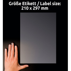 przezroczyste Etykiety 210x297 Avery Zweckform 25 arkuszy L7784-25