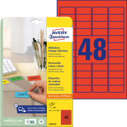 Etykiety do oznaczania 45,7x21,2 Avery Zweckform 20 arkuszy  L6040-20