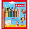 Kredka drewniana STABILO woody 3 w 1 etui 6szt.