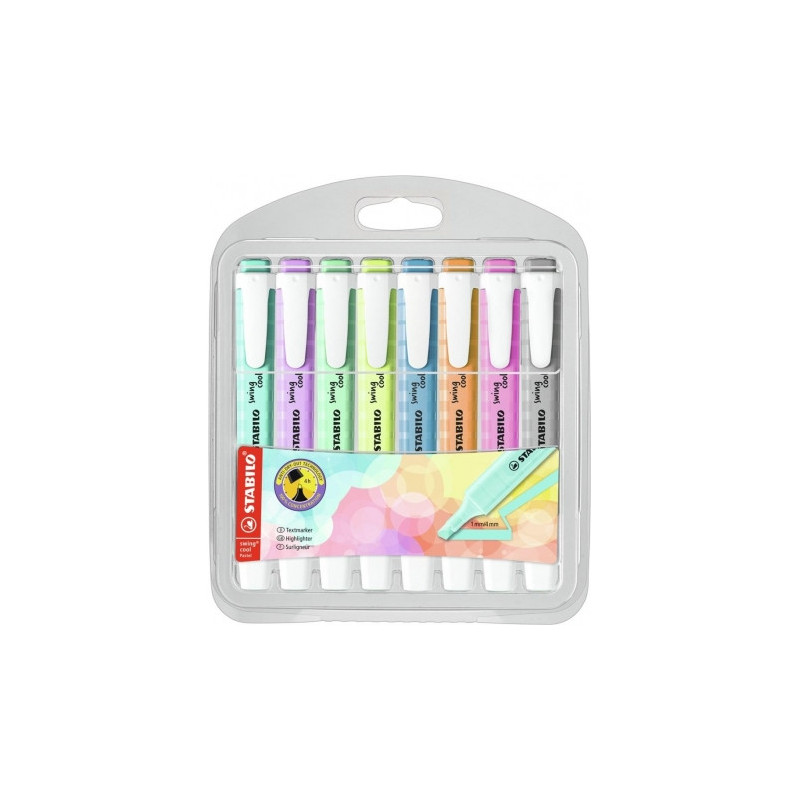 Zakreślacz STABILO swing cool pastel etui 8 szt.