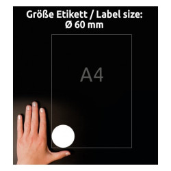 OKRĄGŁE ETYKIETY USUWALNE 60mm AVERY 25 ARKUSZY