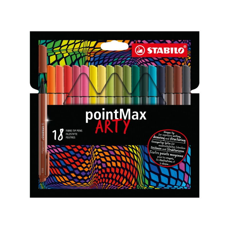 Cienkopis STABILO pointMAX etui kartonowe 18 szt.