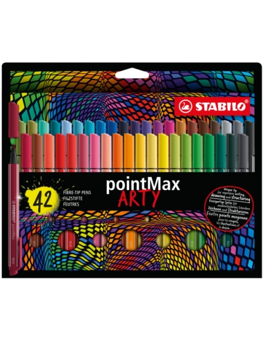 Cienkopis STABILO pointMAX etui kartonowe 42 szt.