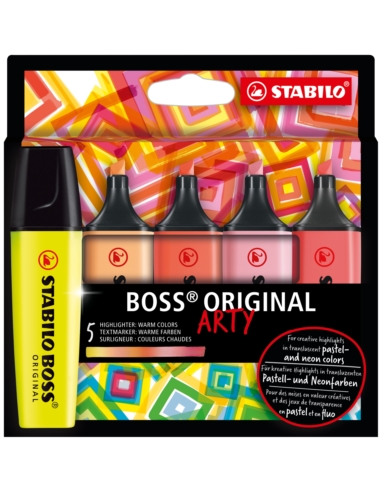 Zakreślacz STABILO BOSS ORIGINAL ARTY etui 5 szt.