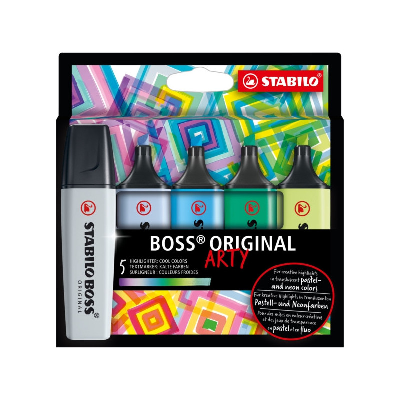 Zakreślacz STABILO BOSS ORIGINAL ARTY etui 5 szt.