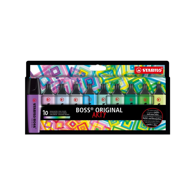 Zakreślacz STABILO BOSS ORIGINAL ARTY etui 10 szt.