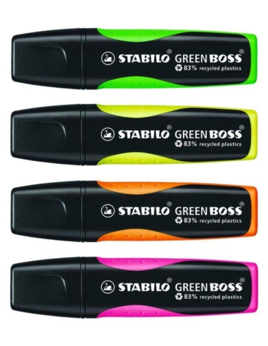 Zakreślacz STABILO GREEN BOSS Pastel etui 4 szt.