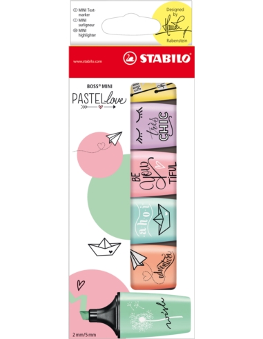 Zakreślacz STABILO BOSS MINI Pastellove etui 6 szt