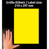 Etykiety wodoodporne żółte hd Avery Zweckform 210x297mm 20 arkuszy L6111-20