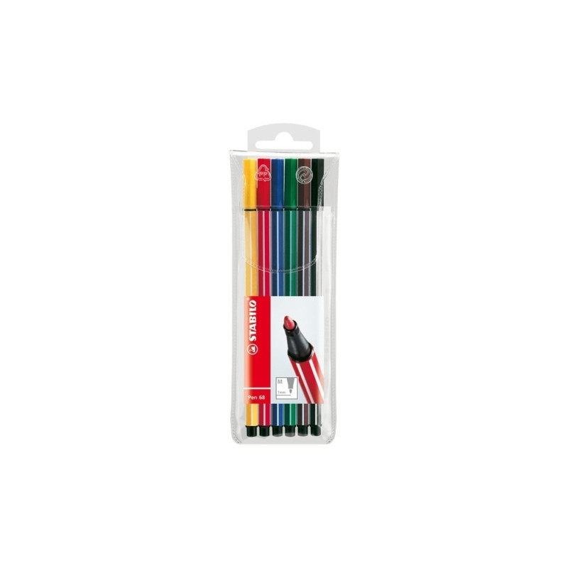 STABILO PISAKI PEN68 6-KOLORÓW PASTEL 6806/PL STABILO PISAKI PEN68 6-KOLORÓW PASTEL 6806/PL