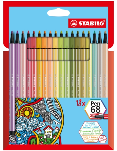 Flamaster STABILO Pen 68 etui karton 18szt