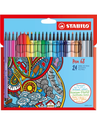 Flamaster STABILO Pen 68 etui kartonowe 24 szt.