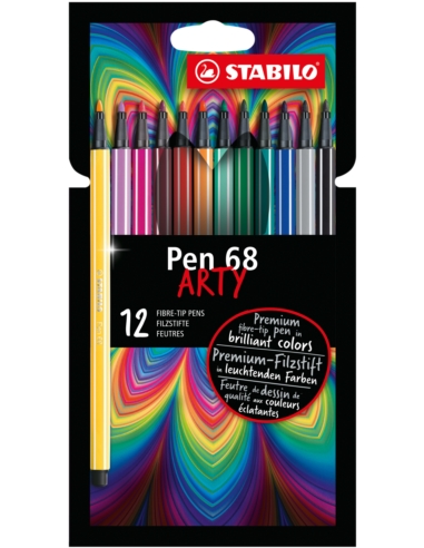 Flamaster STABILO Pen 68 etui 12 szt. ARTY