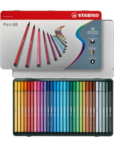 Flamaster STABILO Pen 68 etui metalowe 30 szt.