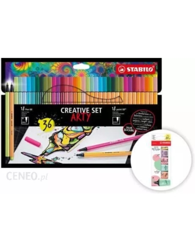 Zestaw STABILO point 88/Pen 68 etui ARTY 36szt.