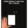 Etykiety Avery uniwersalne 105x148mm 260 etykiet