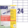 Etykiety Avery uniwersalne 70x37mm 1560 etykiet
