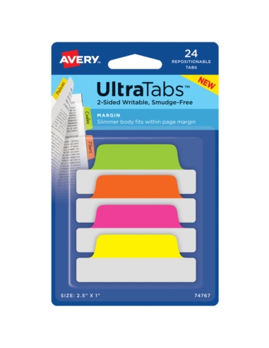 Zakładki indeksujące Avery 63,5x25,4 24 szt. neon