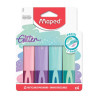 ZAKREŚLACZ MAPED GLITTER BROKAT PASTEL 4 KOLORY