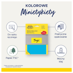 Kolorowe etykiety Avery do opisu ręcznego 50x19mm