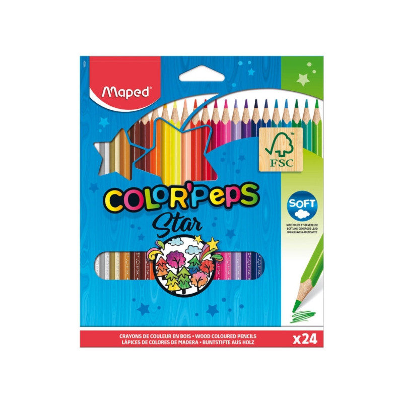 MAPED KREDKI TRÓJKĄTNE COLORPEPS 24SZT MAPED KREDKI TRÓJKĄTNE COLORPEPS 24SZT