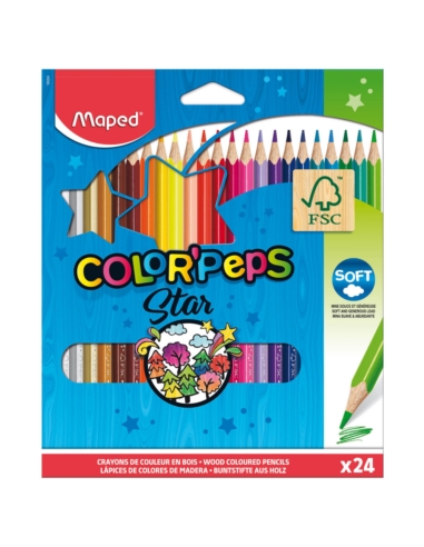 MAPED KREDKI TRÓJKĄTNE COLORPEPS 24SZT