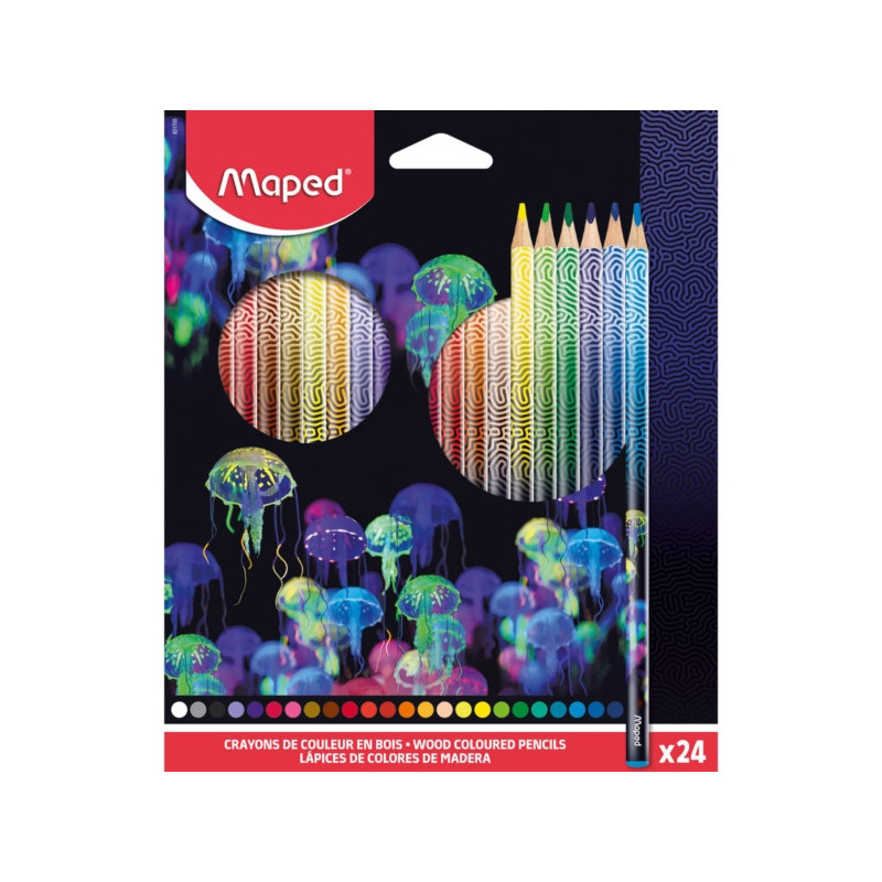 MAPED KREDKI OŁÓWKOWE DEEPSEA 24 SZT