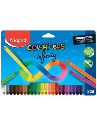 MAPED KREDKI COLORPEPS INFINITY GRAFITOWE 24 KOL.