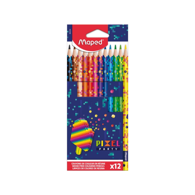 MAPED KREDKI OŁÓWKOWE PIXEL 12 SZT MAPED KREDKI OŁÓWKOWE PIXEL 12 SZT