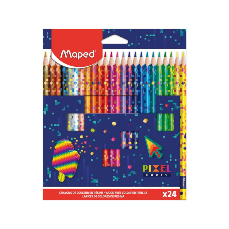 MAPED KREDKI OŁÓWKOWE PIXEL 24 SZT MAPED KREDKI OŁÓWKOWE PIXEL 24 SZT