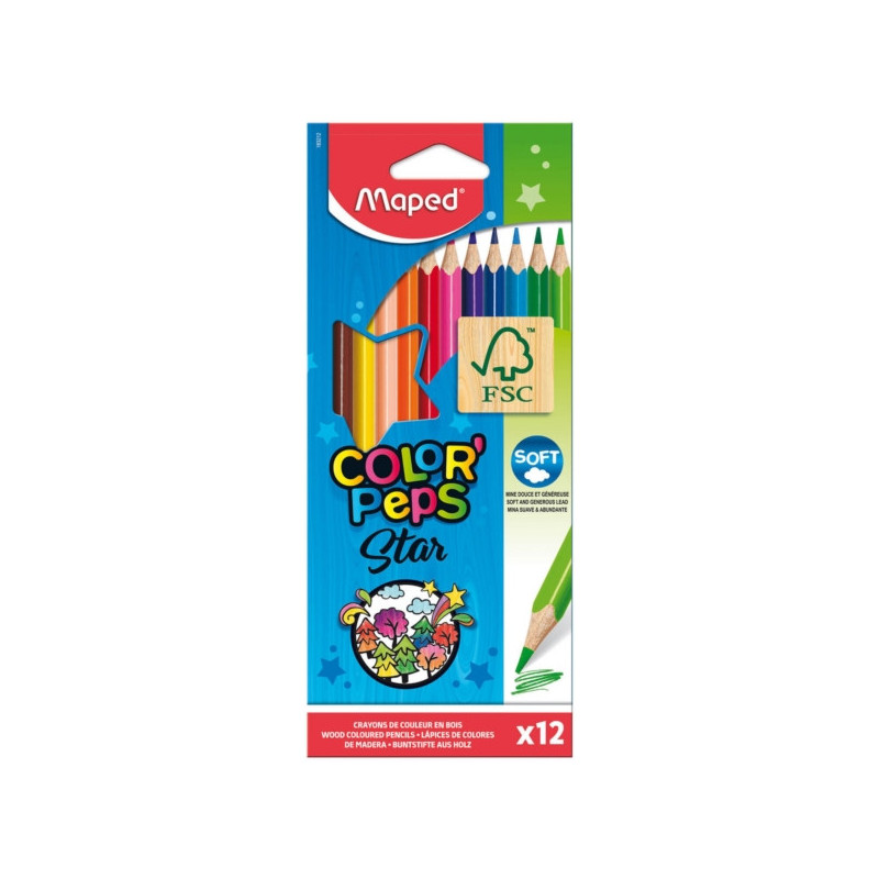 MAPED KREDKI TRÓJKĄTNE COLORPEPS 12SZT MAPED KREDKI TRÓJKĄTNE COLORPEPS 12SZT