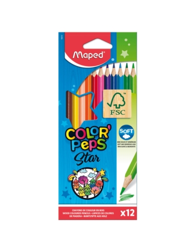 MAPED KREDKI TRÓJKĄTNE COLORPEPS 12SZT