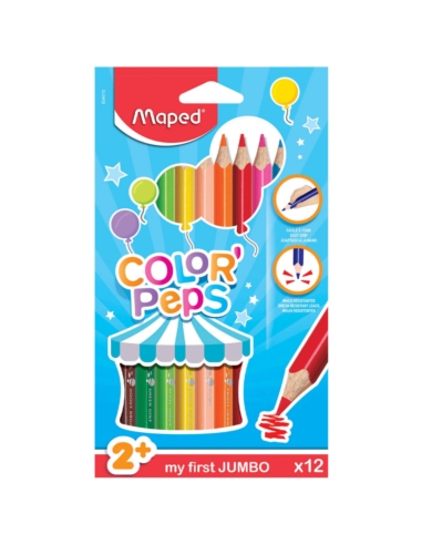 MAPED KREDKI TRÓJKĄTNE JUMBO COLORPEPS 12 KOL