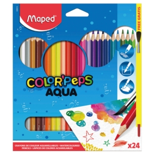 MAPED KREDKI AKWARELOWE COLORPEPS AQUA 24 KOL