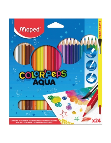 MAPED KREDKI AKWARELOWE COLORPEPS AQUA 24 KOL