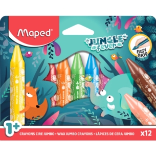 MAPED KREDKI ŚWIECOWE JUMBO JUNGLE FEVER 12 KOL