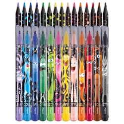 MAPED ZESTAW MONSTER KREDKI 15 KOL + FLAM. 12